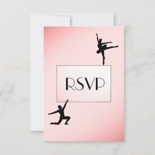 Danse de ballet Rose Dusty RSVP avec choix de menu (Dos)