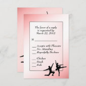 Danse de ballet Rose Dusty RSVP avec choix de menu (Devant / Derrière)