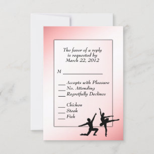 Danse de ballet Rose Dusty RSVP avec choix de menu