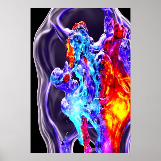 Danse de glace et feu | AI Art Poster (Devant)