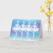 Danse de la carte de voeux de cygnes de bébé (Fleur jaune)