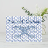 Danse de la crevette bleue Invitations Carte de vo (Debout devant)