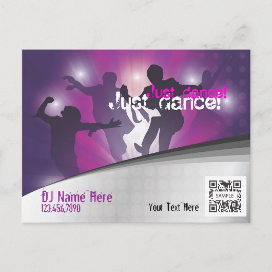 Danse de l'événement Modèle de carte postale (Devant)