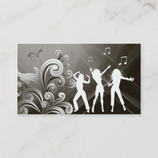 Danse de noir de musique de carte de visite du DJ