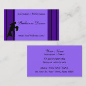 Danse de salle de bal - carte de visite (Devant / Derrière)