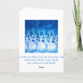Danse des flocons de neige Carte de voeux avec dev (Dos)