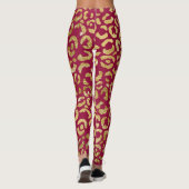 Danse des Leggings Red et Gold Leopard (Dos)