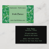Danse d'Irlandais - modèle de carte de visite (Devant / Derrière)