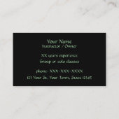 Danse d'Irlandais - modèle de carte de visite (Dos)