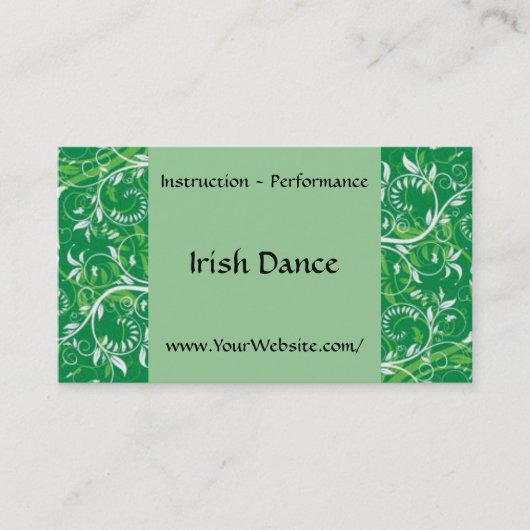 Danse d'Irlandais - modèle de carte de visite (Devant)