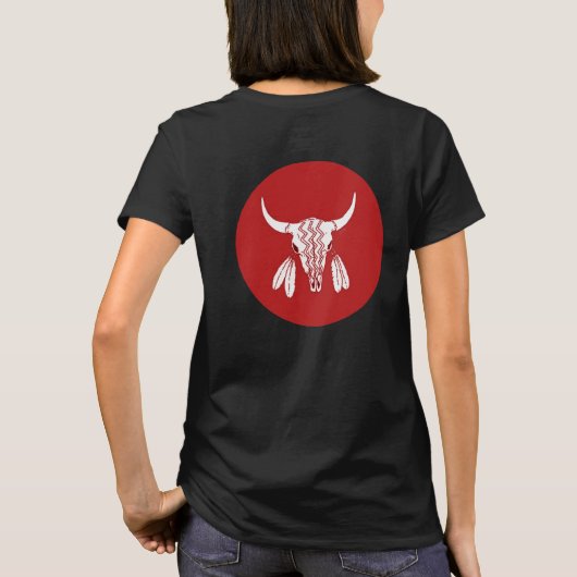 Danse du fantôme rouge cercle de buffles t-shirt d (Dos)