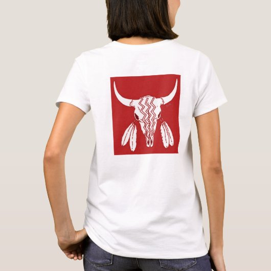 Danse du fantôme rouge femmes de buffle t-shirt do (Dos)