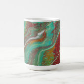 Danse du Sabre 3 Mug Abstrait Vert et Rouge Fluide (Centre)