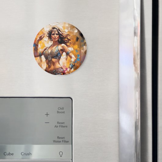 Danse du ventre coloré magnet rond (In situ (réfrigérateur))