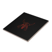 Danse fantôme rouge petit carreau de buffle noir (Côté)