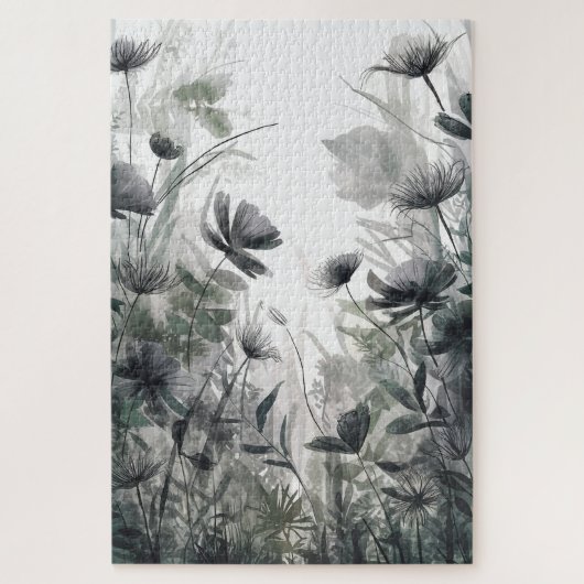Danse Fleur Fluide | Puzzle Botanique à l'Aquarell (Vertical)