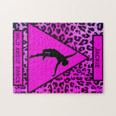 Danse - Fou de danse léopard rose Puzzle (Horizontal)