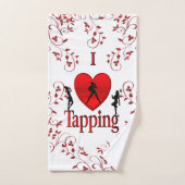 Danse I Heart Tap (Serviette à main)