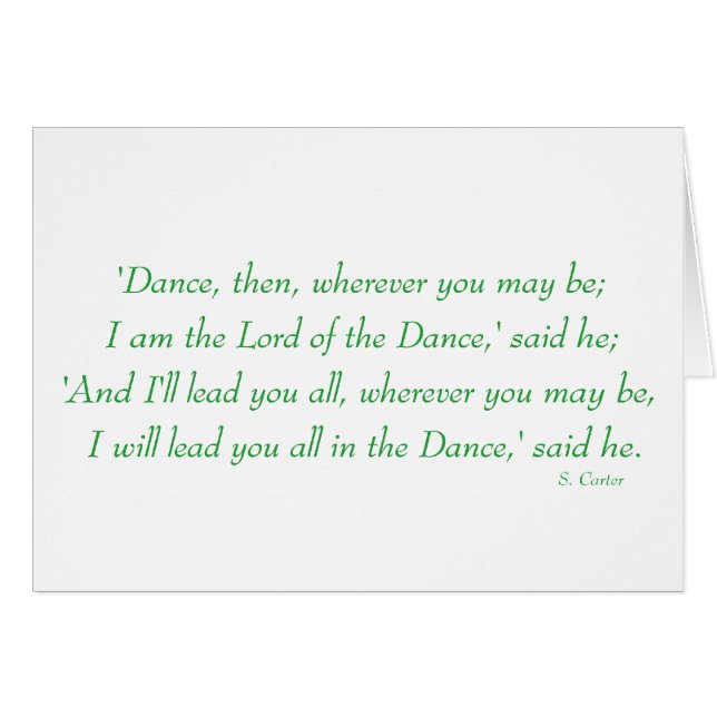 Danse Irlandaise - Seigneur de la Danse Chorus (Devant horizontal)