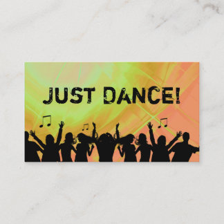 Danse jaune rouge 2 de musique de carte de visite