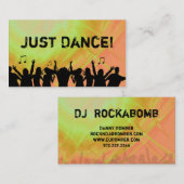 Danse jaune rouge 2 de musique de carte de visite (Devant / Derrière)