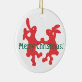 Danse Lapines Rouges Ornement de Noël (Droite)