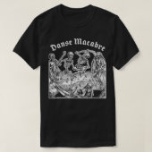 Danse Macabre Creepy Medieval Skel T-shirt (Design voorkant)