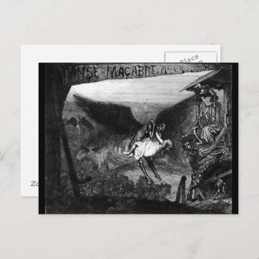 Danse macabre par carte postale Marcel Roux (Devant / Derrière)