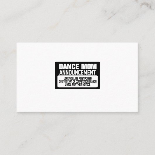 Danse Maman Faire-part (Devant)