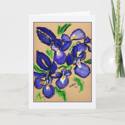 Danse moderne Iris Peinture Carte de voeux (Devant)