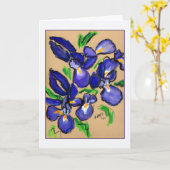 Danse moderne Iris Peinture Carte de voeux (Fleur jaune)