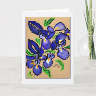 Danse moderne Iris Peinture Carte de voeux