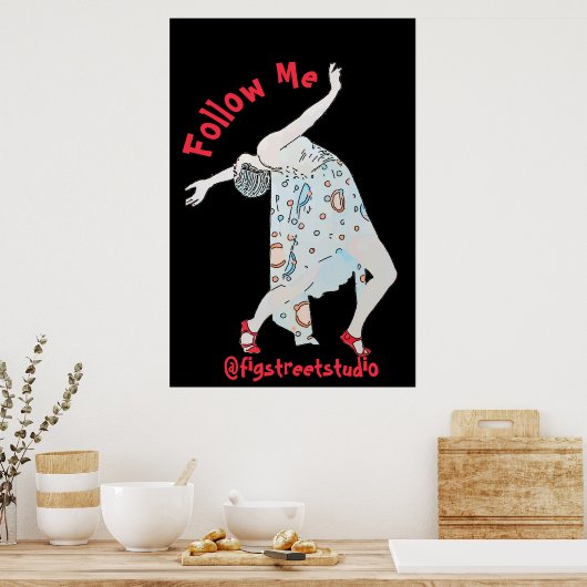 Danse, modifier le texte, me suivre, Poster (Cuisine)