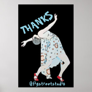 Danse, modifier le texte, MERCI, Poster