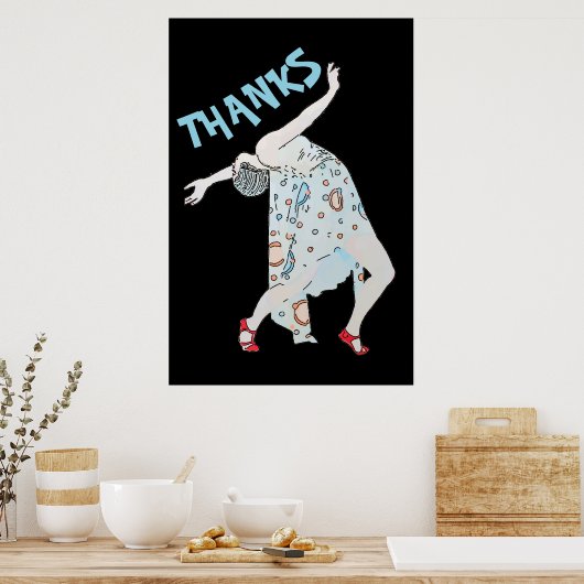 Danse, modifier le texte, MERCI, Poster (Cuisine)