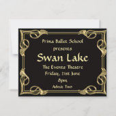 DANSE OU PRODUCTION DE THÉÂTRE INVITATION AU BILLE (Dos)