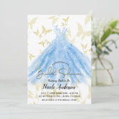 Danse Papillon Robe Bleue Or Invitation Enterremen (Debout devant)