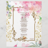 Danse Petite Fille Danse Poème Aquarelle Papier (Dos)