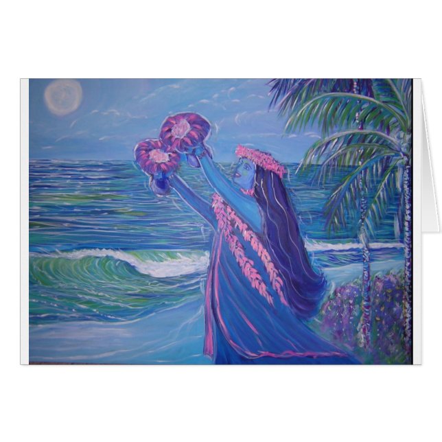 danse polynésienne de dame de lumière de lune (Devant horizontal)