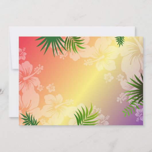 Danse polynésienne plus de ! Invitations (Dos)