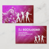 Danse rouge-rose de musique de carte de visite du (Devant / Derrière)