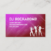 Danse rouge-rose de musique de carte de visite du (Dos)