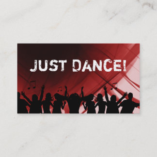 Danse rouge rouge de musique de carte de visite du