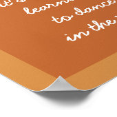 Danse sous la pluie - poster de citation (Coin)