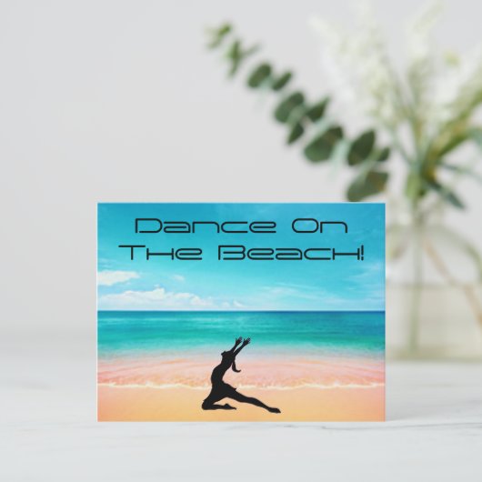 Danse sur la plage - Carte postale de sable et d'o (Debout devant)