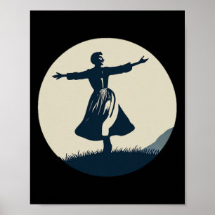 Dansen Alpine Maria Sound of Music Familie Musical Poster