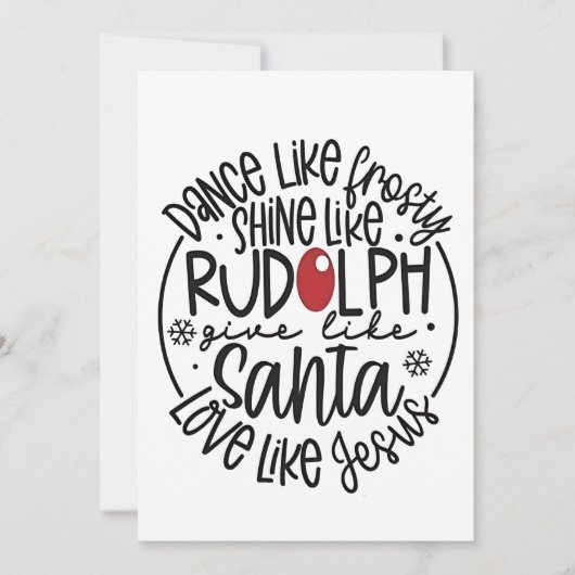 Dansen als Frosty Shine als Rudolph Christmas Aankondiging (Voorkant)