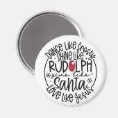 Dansen als Frosty Shine als Rudolph Christmas Magneet (Voorkant / Achterkant)