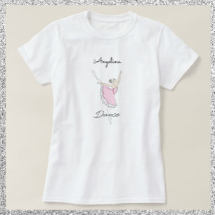 Dansen Ballerina in Roze Tutu T-shirt
