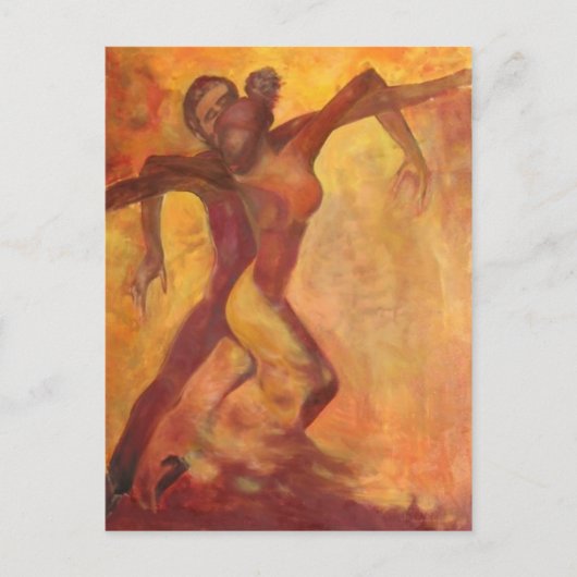 dansen briefkaart (Voorkant)